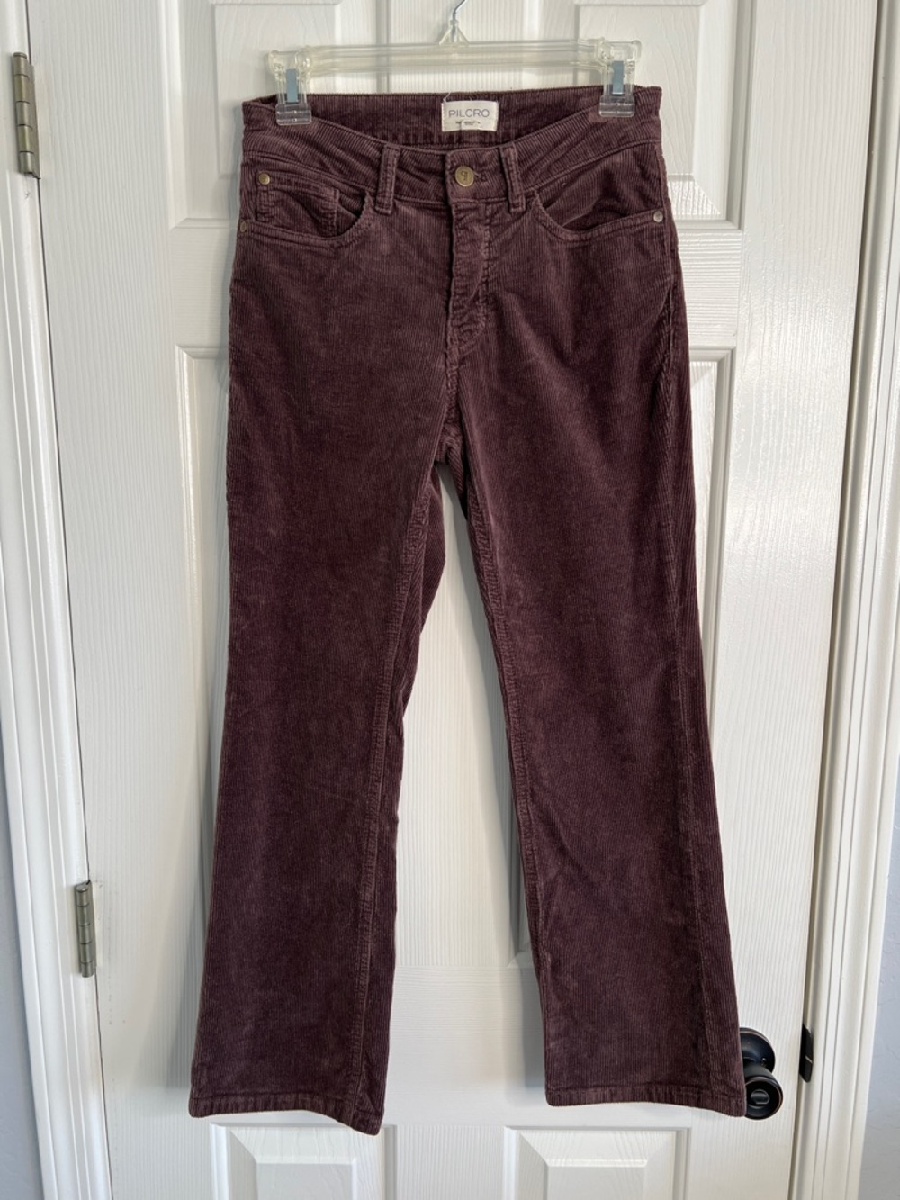 Pilcro brown corduroy straight leg pants size 26 aka 2